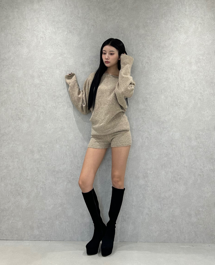 Knit Off Shoulder Setup / ニットオフショルダーセットアップ TR-10934