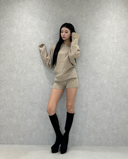 Knit Off Shoulder Setup / ニットオフショルダーセットアップ TR-10934