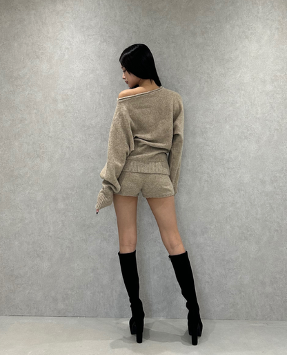 Knit Off Shoulder Setup / ニットオフショルダーセットアップ TR-10934