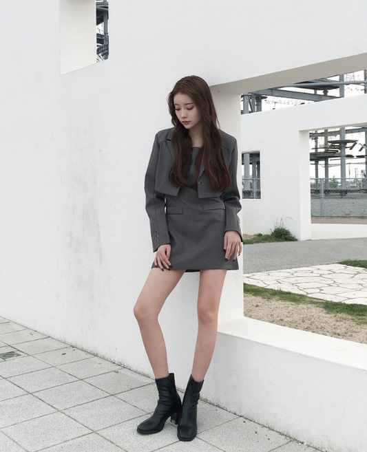 Denim jacket mini dress / デニムジャケットミニワンピース TR-10854
