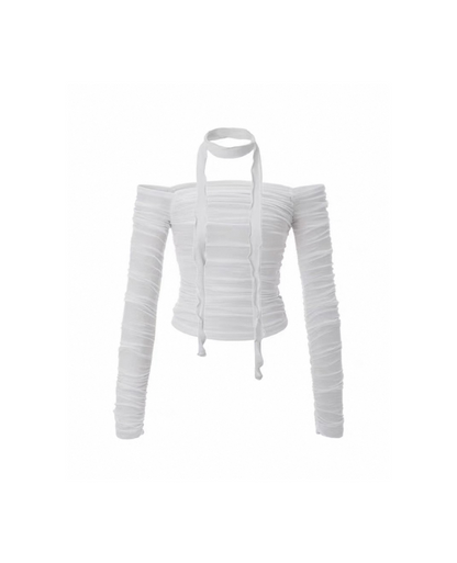 Sheer gather tight tops / シアーギャザータイトトップス TR-10868