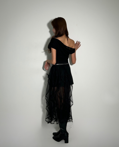 Frill Docking Tight West Skirt /フリルドッキングタイトウエストスカート TR-10867