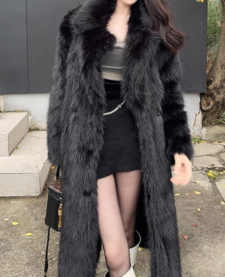 wool fur coat / ウールファーコート TR-10786