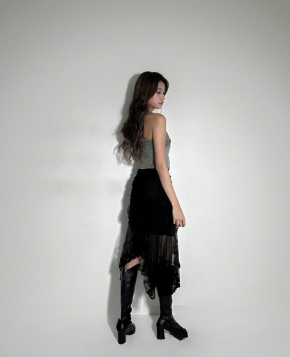 One Shoulder Denim Top / ワンショルダーデニムトップス TR-10875