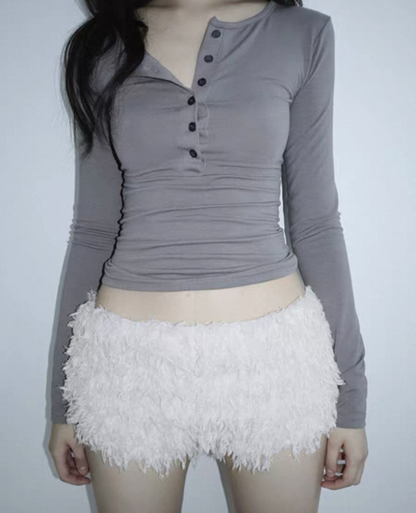 Fur wool nap shorts /ファーウールナップショーツ TR-10948[Coming Soon]